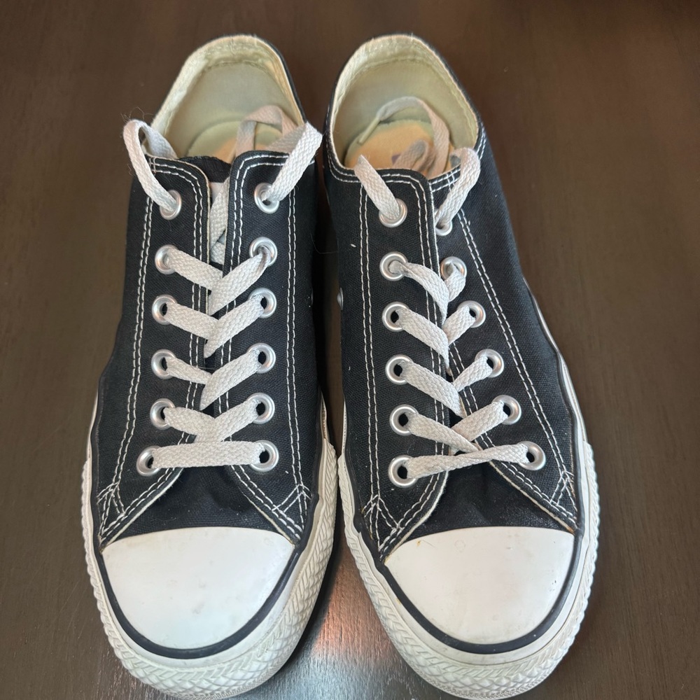 Converse Womens Chuck Taylor All Star Ox W9166 Black Shoes Sneakers Sz 6.5